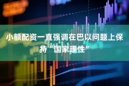 小额配资一直强调在巴以问题上保持“国家理性”